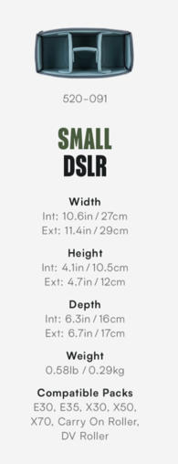 SMALL DSLRのサイズ表